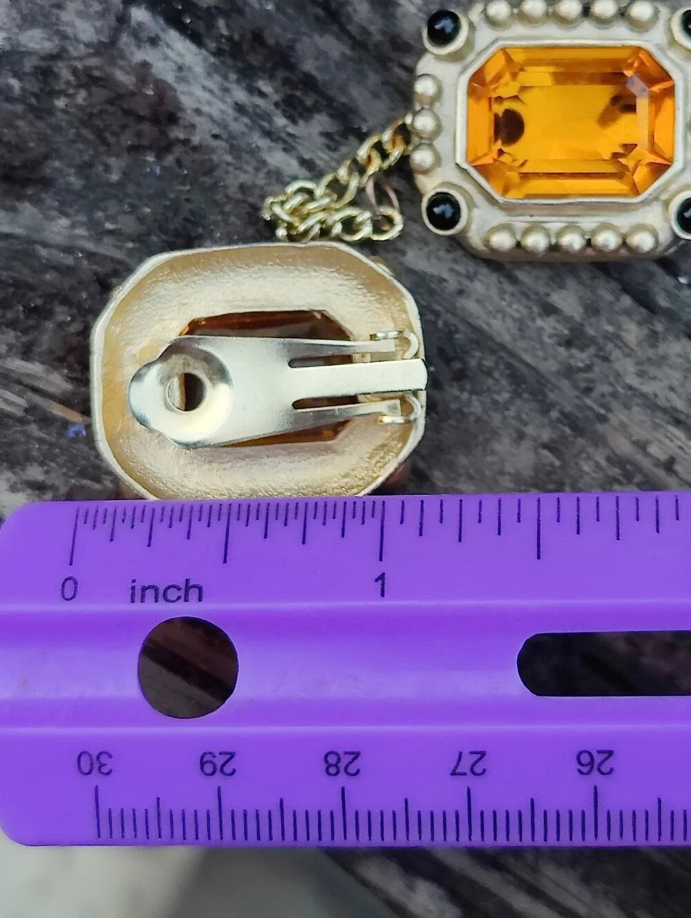 💛 Vintage Citrine Crystal Earrings